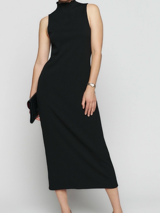 Reformation Dresses & Skirts - Reformation Black Sleeveless Ribbed Marbella Knit Dress - Size XS
